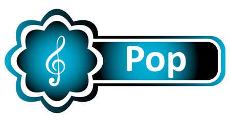 Double icon blue treble clef pop