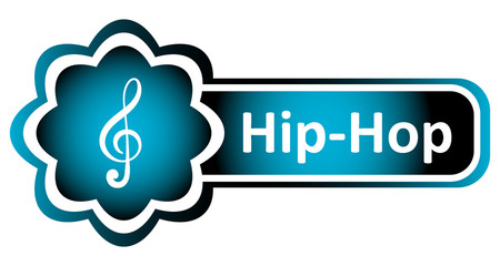 Double icon blue treble clef hip-hop