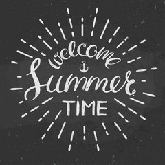 Fototapeta na wymiar welcome summer time poster