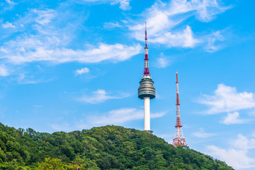 Fototapeta premium Namsan Tower in Seoul,South Korea..