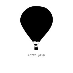 Obraz premium black silhouette illustration of a balloon for your design