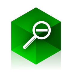 lens cube icon, green modern design web element