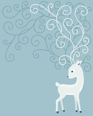 Deer with curl horns