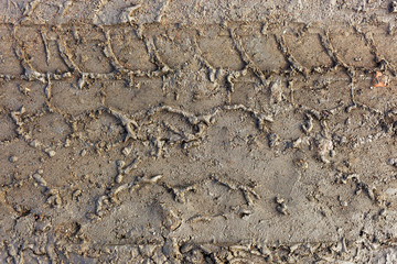 Dirty road without asphalt pavement