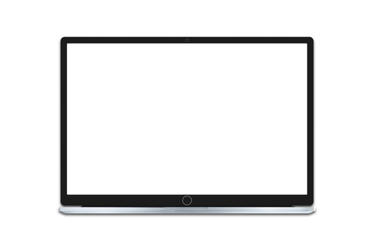 Blank laptop monitor.Empty screen