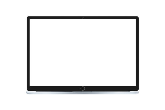 Blank laptop monitor.Empty screen