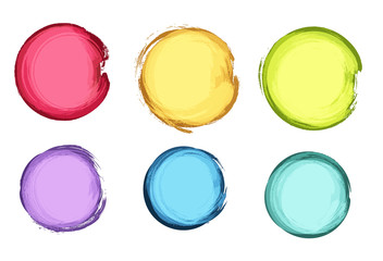 colorful vector grunge circle collection