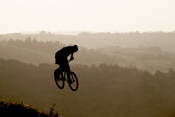 Fototapeta na wymiar Bike jump