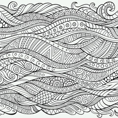 Vector outline abstract ornamental ethnic stripe background