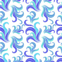 Fototapeta premium east sea curls pattern seamless
