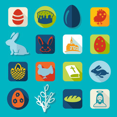 Set of easter icons