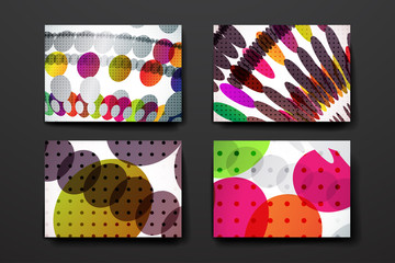 Set of brochure, poster design templates in abstract background style