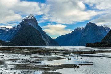 The Mitre Peak in the Milford Sound, New Zealand