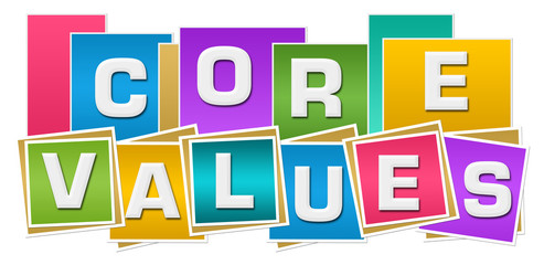 Core Values Colorful Squares Stripes 