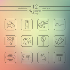 Set of hygiene icons