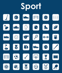 Set of sport simple icons