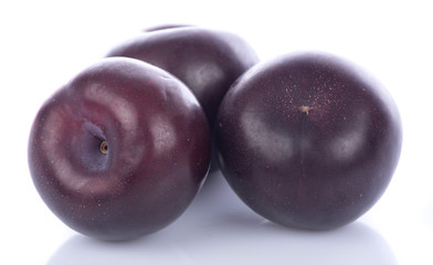 Fresh purple plums