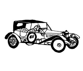 Fototapeta na wymiar illustration classic car