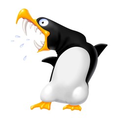 Naklejka premium pinguino feroce