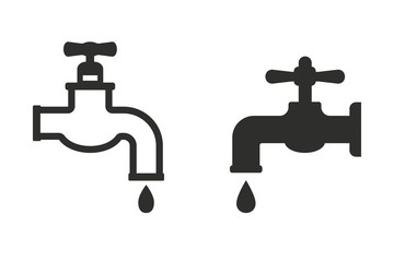 Faucet - vector icon.