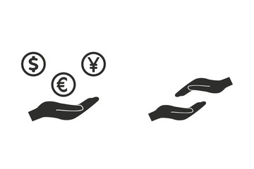 Obraz premium Cash on hand - vector icon.