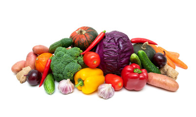 healthy food: fresh ripe vegetables close-up.