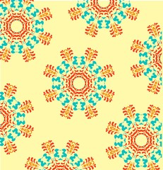 цветочные округлые узоры