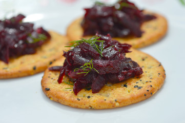 Fresh beets on a plate