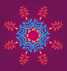 мандала цветочная, макет