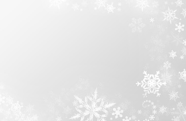 Hintergrund Winter grau Schneeflocken 