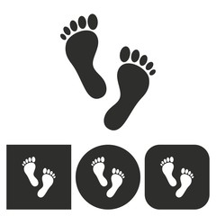 Foot - vector icon.