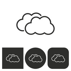 Clouds sky - vector icon.