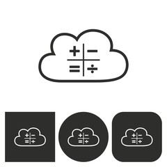 Cloud computing - vector icon.