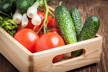 Fresh vegetables from the home garden.