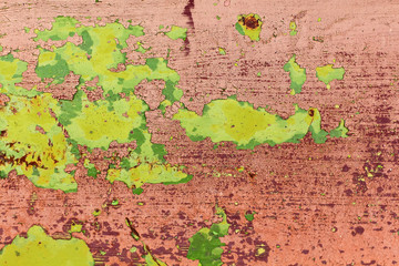 old rusty grunge iron painted texture, multicolored background