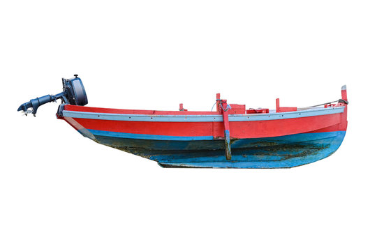 image of fishing boat Isolated on white background