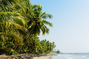 Photo perfectly beautiful beach Palolem in Goa in India