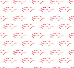 Pattern with lips.