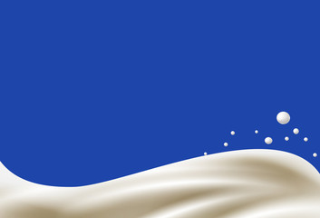 milk splash on blue background - 115824573