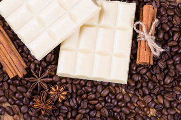still life with chocolate and coffee