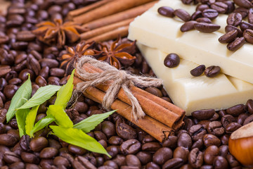 still life with chocolate and coffee