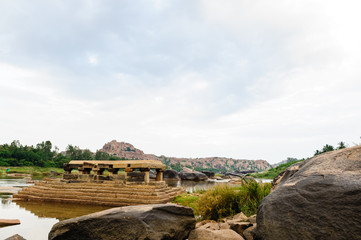 Picturesque nature landscape. Hampi, India