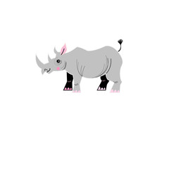 Graphic design gray rhinoceros