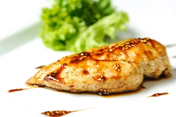 Gardinen Chicken grilled steak. © yunava1