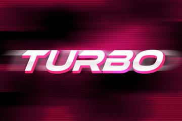 Turbo 80s Text Effect
