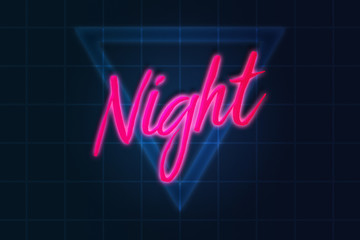 Night 80s Text Effect