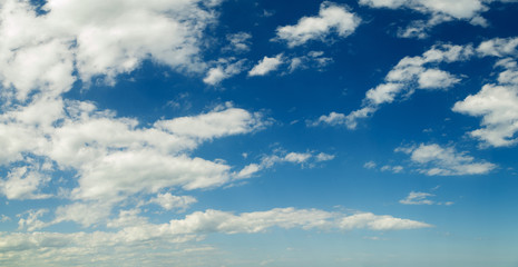 The vast blue sky and clouds sky