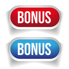 Bonus button set vector