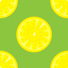 Sliced Citrus Seamless Pattern. Exotic Ftuit Background