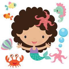 Mermaid vector illustration
